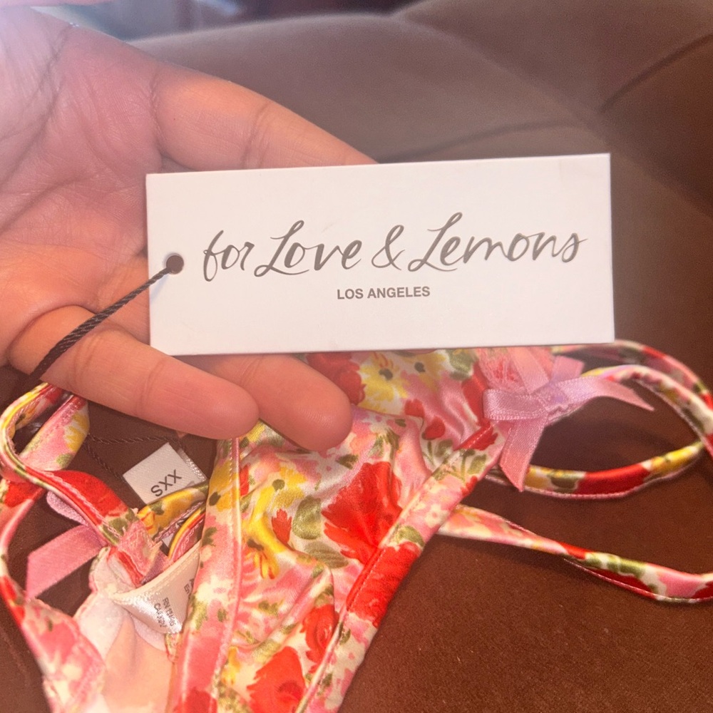 For Love & Lemons Floral Lingerie NWT